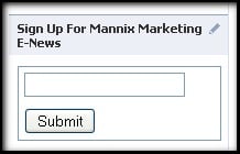 Sign Up for Mannix Marketing enewsletter box