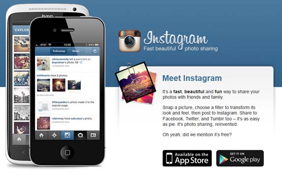 Meet instagram homepage