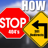 stop 301 redirects to 404