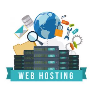 Web hosting digital vector illustration 