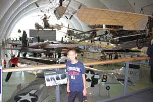 boy in the RAF museum