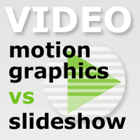 motion graphics vs slideshow video