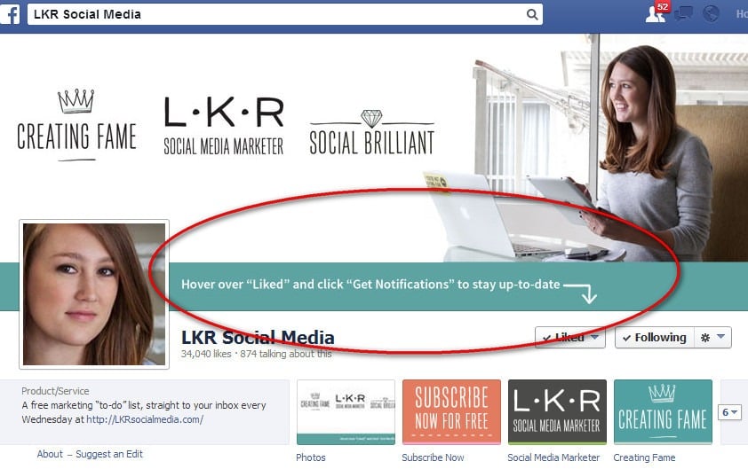 LKR Social Media Marketer banner on Facebook