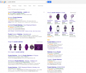 A Google Ads results page