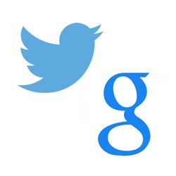 twitter and Google logos