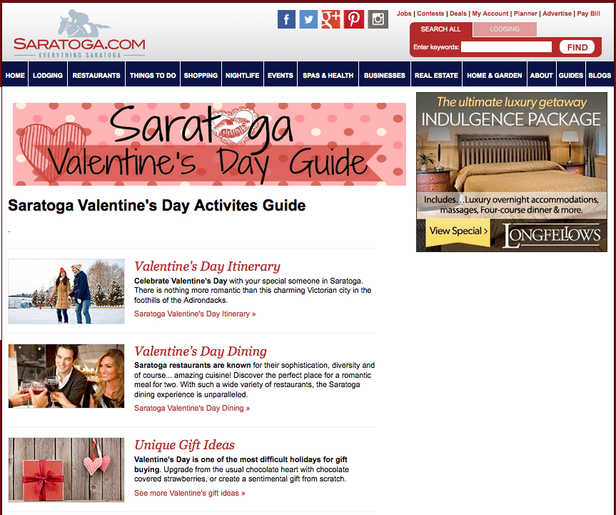 local online advertising saratoga specialty and holiday guides