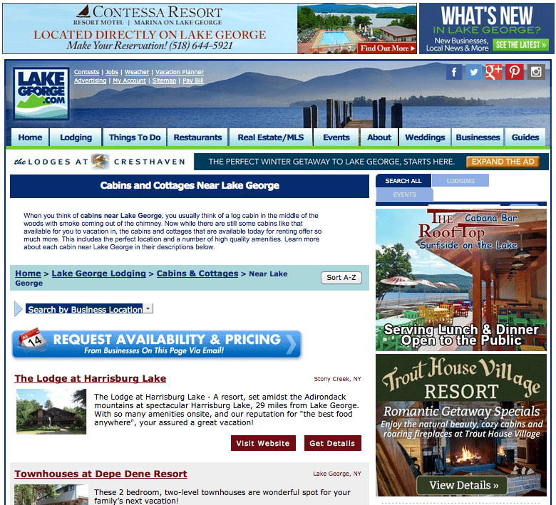 lake george display advertising