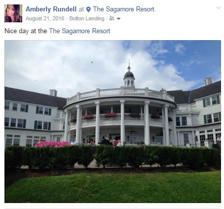 Social Media Facebook Check In Sagamore Resort