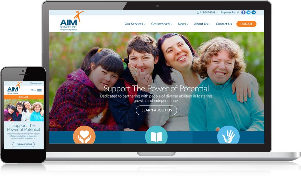 AIM Services Responsive Website Design