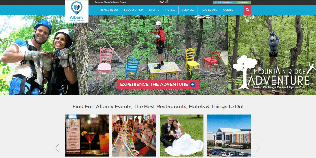 Albany.com Home Page Hero Image