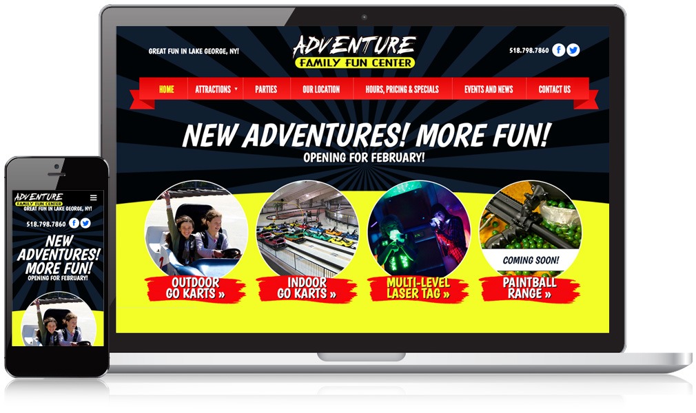 Laptop & Mobile Screens Of Adventure Family Fun