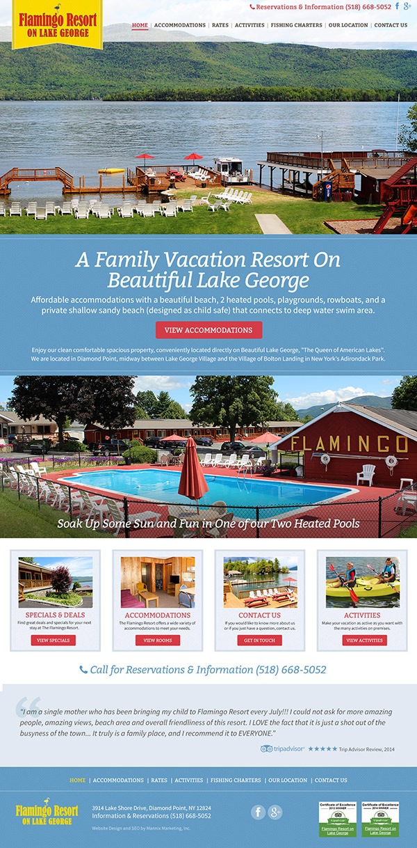 Flamingo Resort Website Design and Development