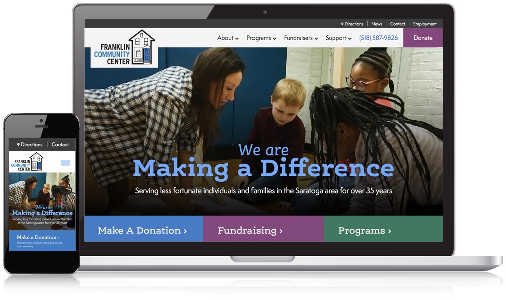 Franklin Community Center Responsive Website Image