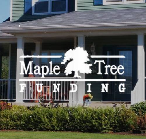Maple Tree Funding logo with a picture of a home in the background.