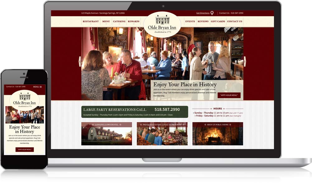 Olde Bryan Inn Responsive Website Design