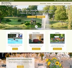 Roaring Brook Ranch Resort Web Design