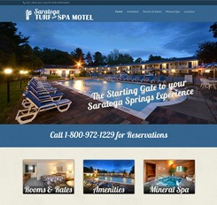 Saratoga Turf and Spa Motel Website Design