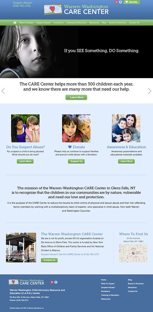 Warren-Washington Care Center Website Design and Development