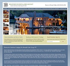 Boathouse Bed and Breakfast Website Design