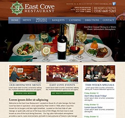 East Cove Restaurant Website Design