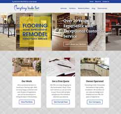 screenshot of new flooring website for Everything Under Foot