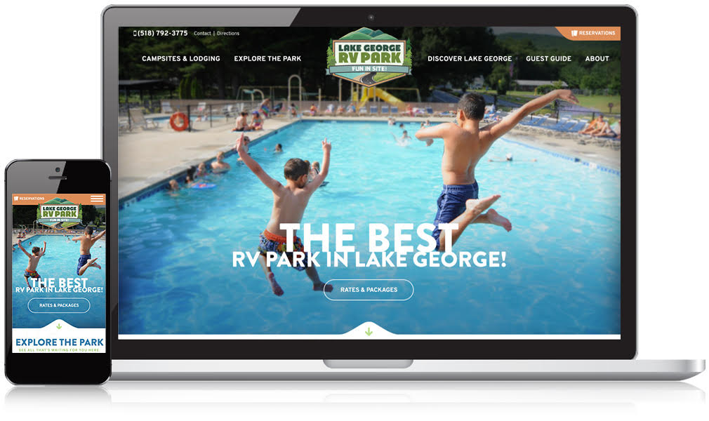 Laptop & Mobile Screens Of Lake George RV Park