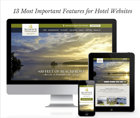 hotel website features for best website desig