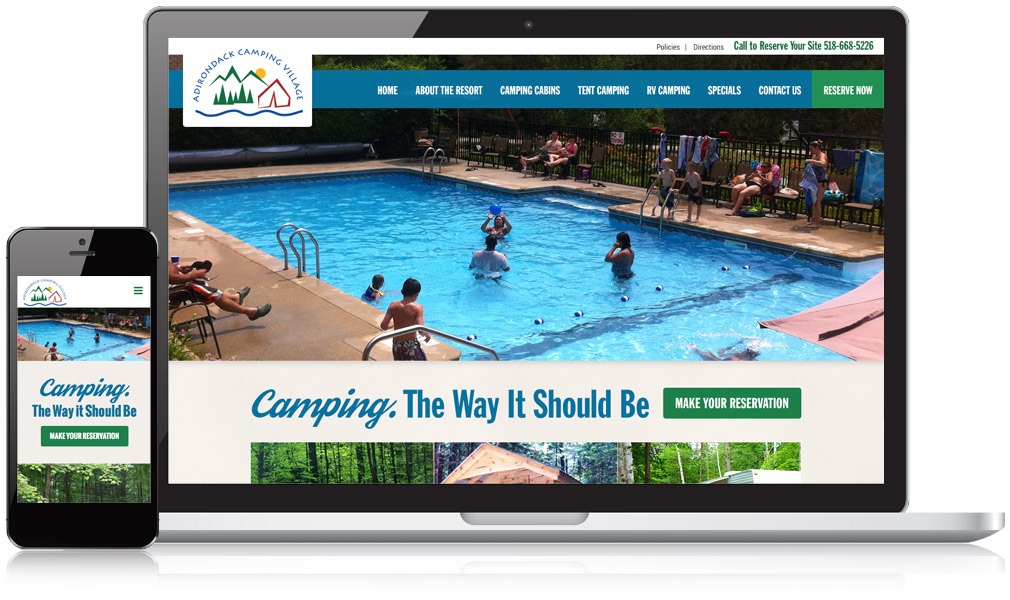 Adirondack Camping Responsive Website Design