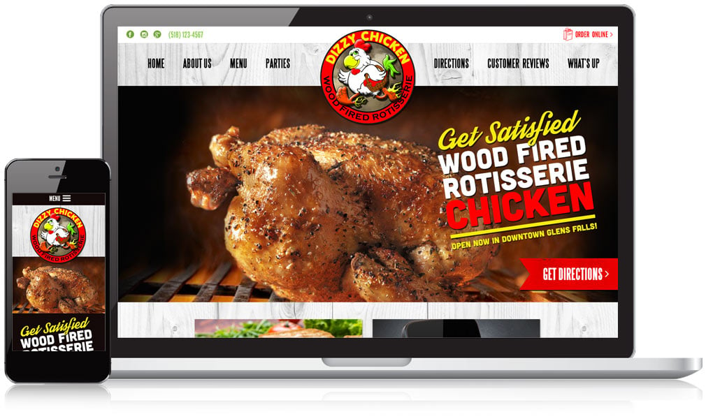 Dizzy Chicken Responsive Website Design