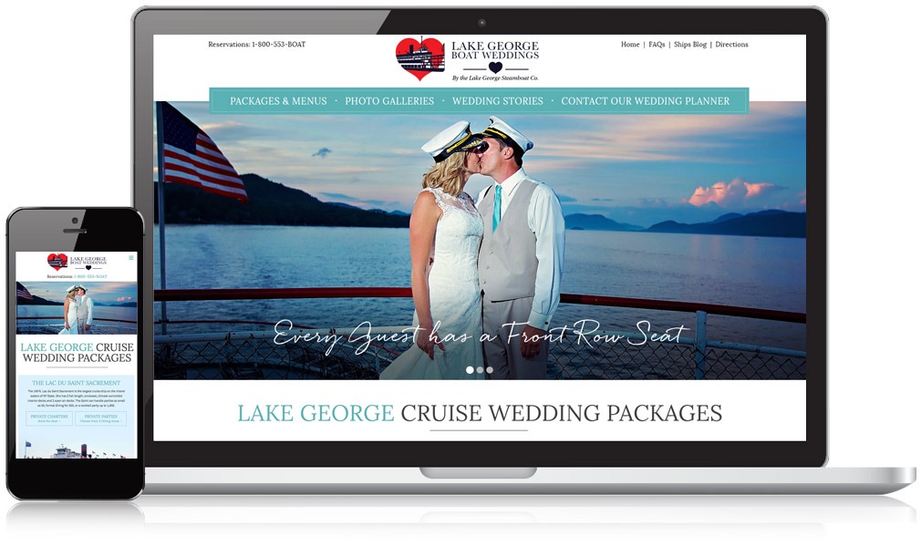 Lake George Boat Weddings Responsive Website Design