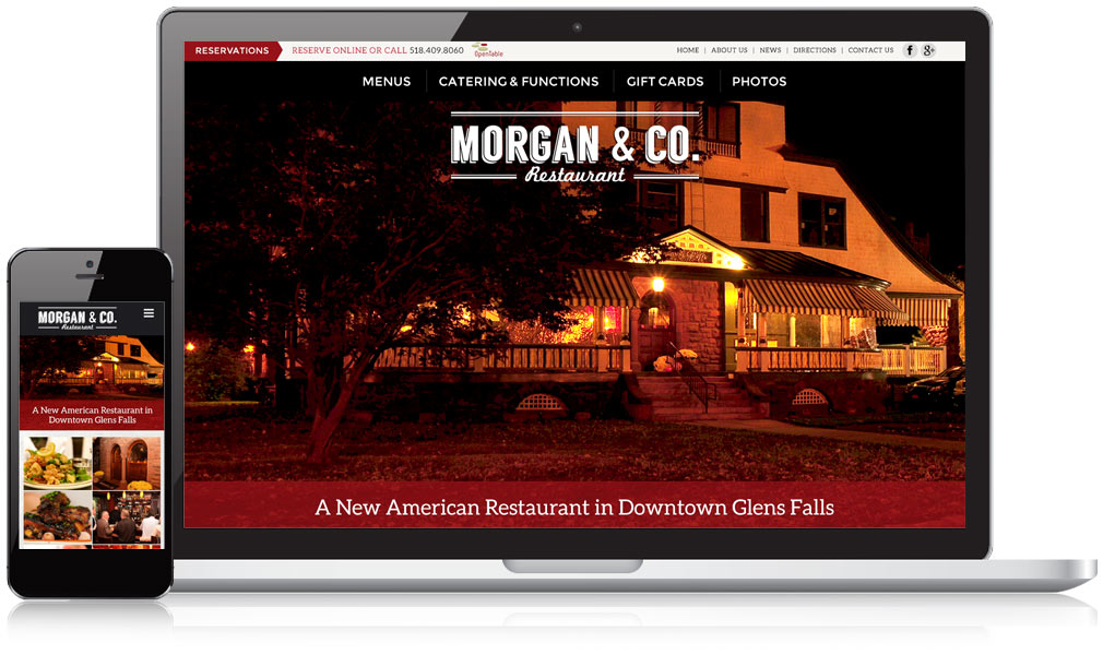 Morgan and Co Restaurant Responsive Website Design