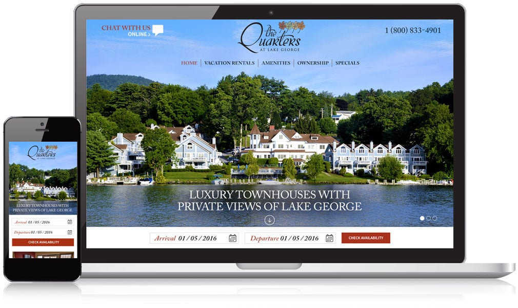 The Quarters at Lake George Responsive Website Design