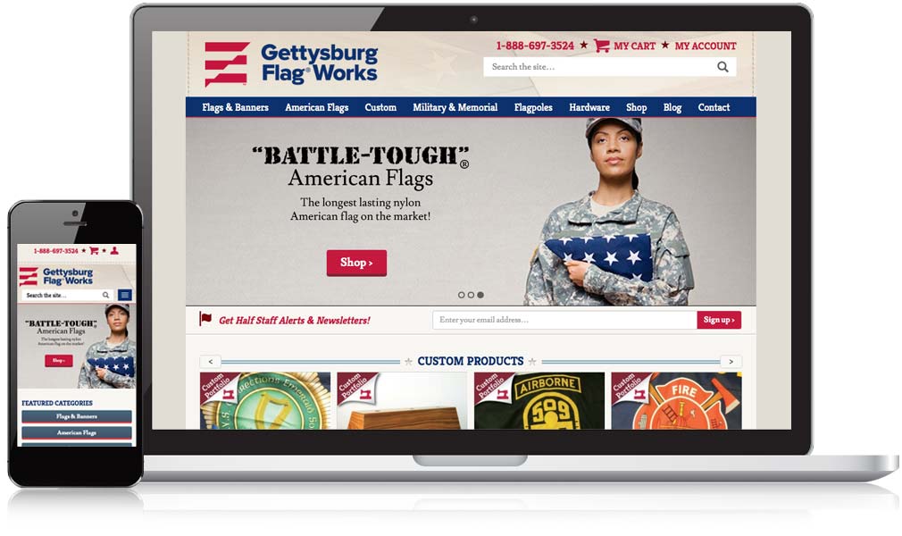 Gettysburg Flag Works Responsive Web Design