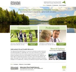 Adirondack Rural Health Website Design