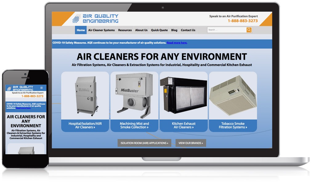 Responsive Image of Air Quality Enginneering Website