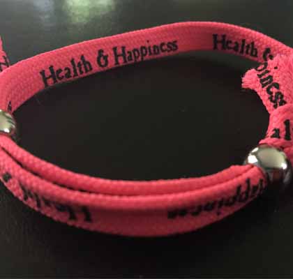 photo of the health and happiness wristband