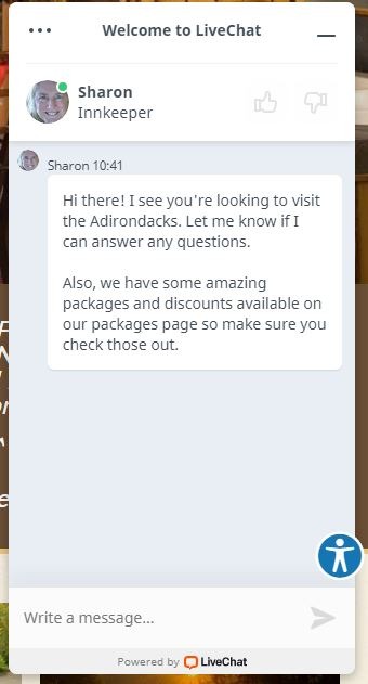 hotel livechat screenshot