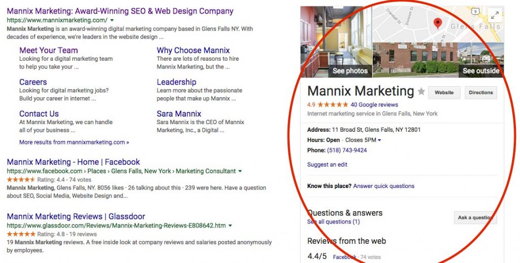 Mannix Marketing Google My Business Listing