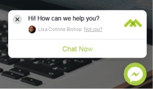 Live Chat dialogue box