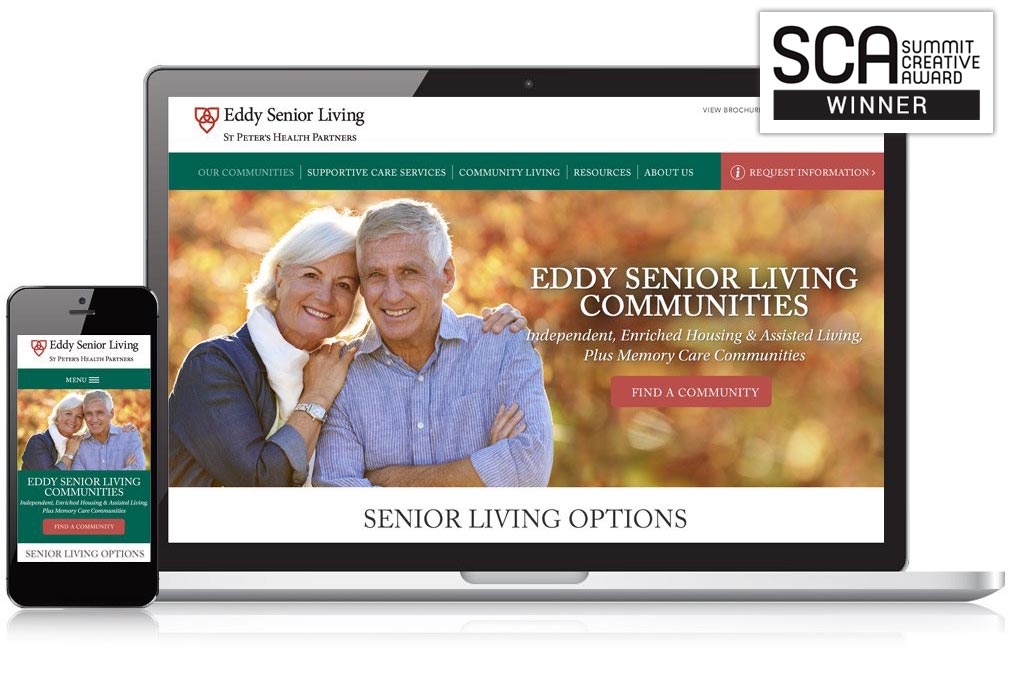 Eddy Senior Living Website Design - Summit Creative Award Winner