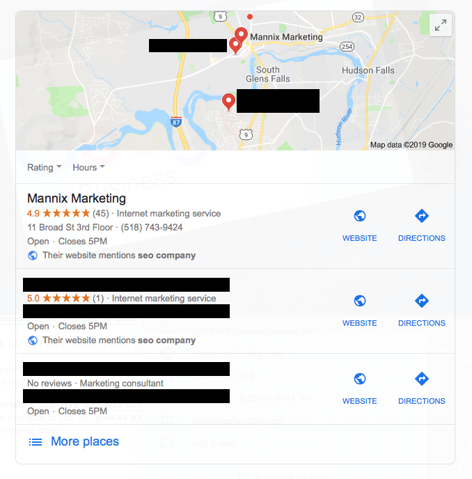 Google My Business Maps Screen Shot