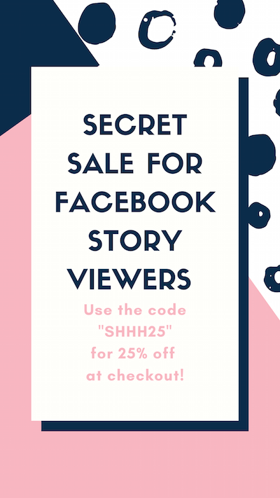 Secret sale for Facebook STORY VIEWERS . Use the code "SHHH25" for 25% off at checkout!