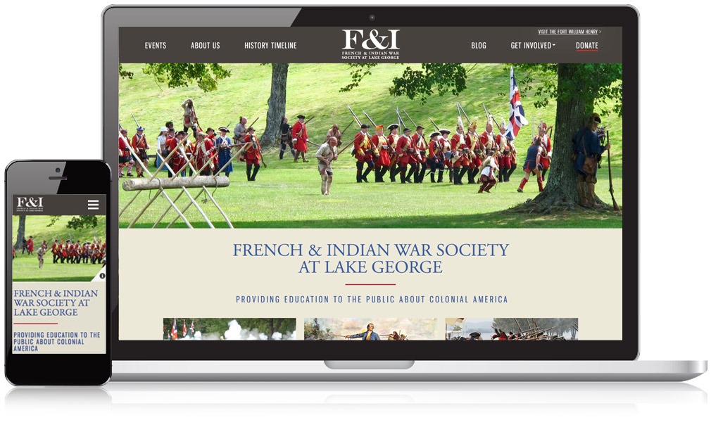 French and Indian War Society Responsive Website Design