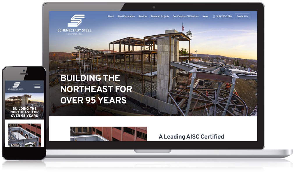 Schenctady Steel Responsive Website