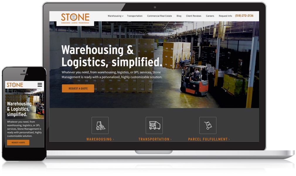 Stone Management Responsive Laptop & Mobile Image