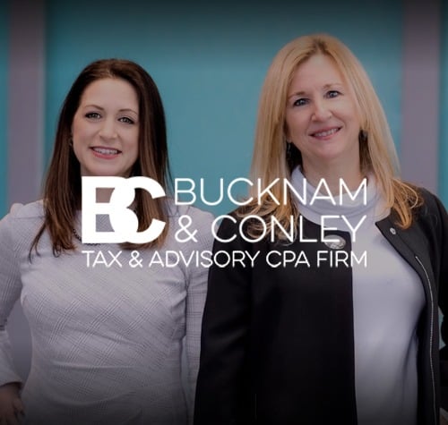 Bucknam and Conley logo with CPAs in the background