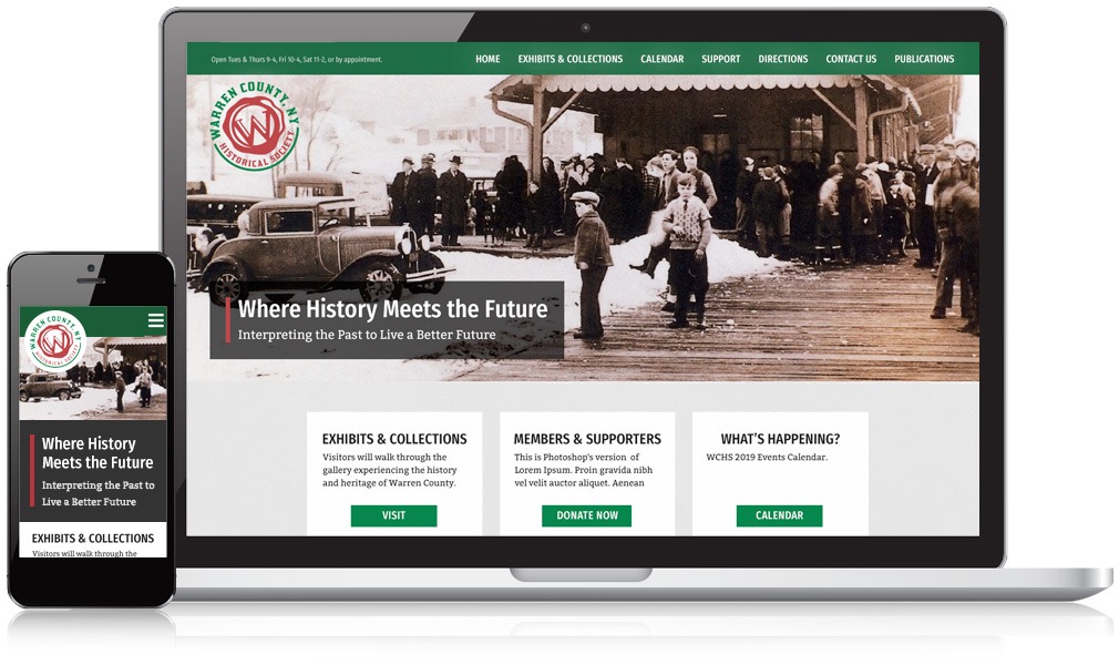 Desktop & Mobile Screens Of Warren County Historical Society