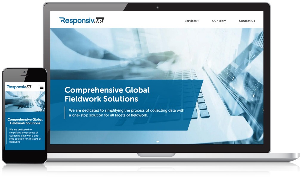 ResponsivMR website on mobile and laptop screens.