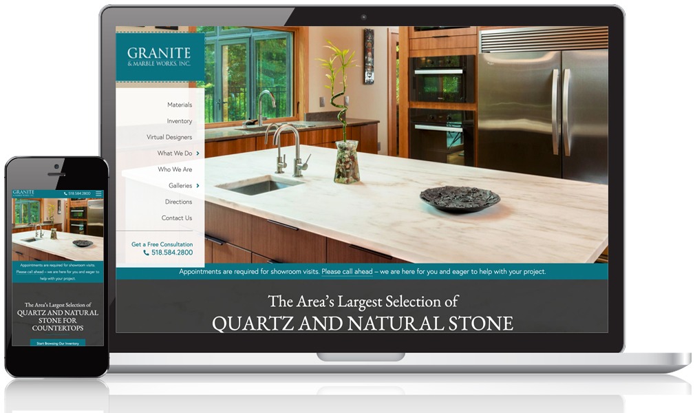 Granite and Marble Works Responsive Design Views