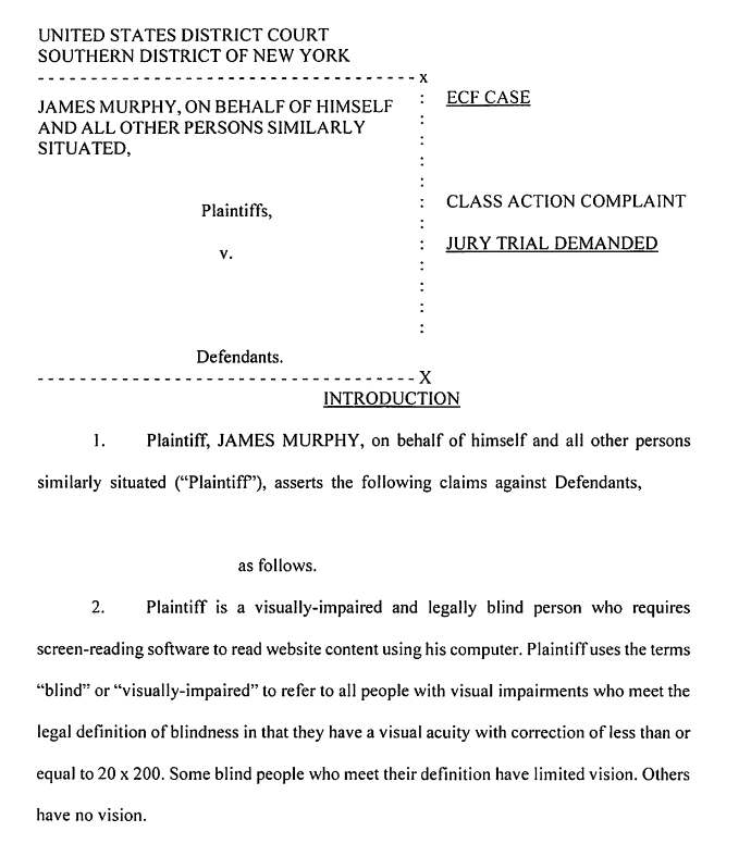 Web site ADA Lawsuit Demand Letter –  discover a lawyer